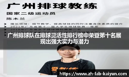 广州排球队在排球灵活性排行榜中荣登第十名展现出强大实力与潜力
