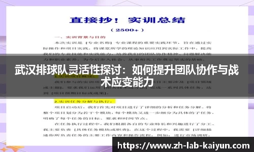 武汉排球队灵活性探讨：如何提升团队协作与战术应变能力